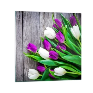 Glasbild - Bild auf glas - Am Tag der Frühlingsferien - 70x70 cm