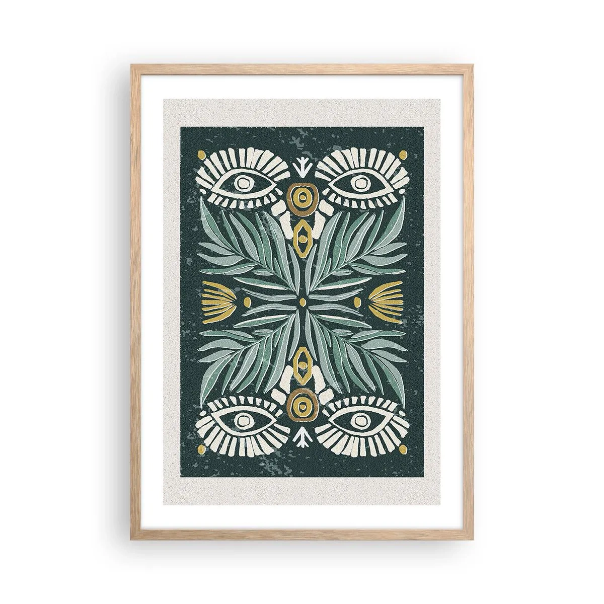 Poster in einem Rahmen aus heller Eiche - Wie ein Volksausschnitt - 50x70 cm