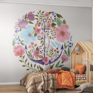 Fototapete Premium Sand - Guter Traum eines Seemanns - Anker, Boho, Strand - 200x140 cm