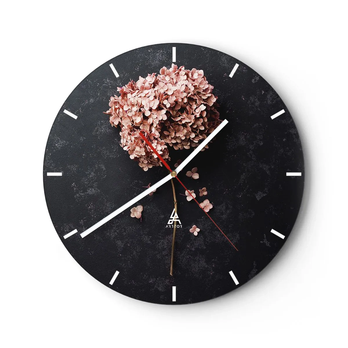 Wanduhr - Glasuhr - Wirklich romantisches Zeichen - 30x30 cm