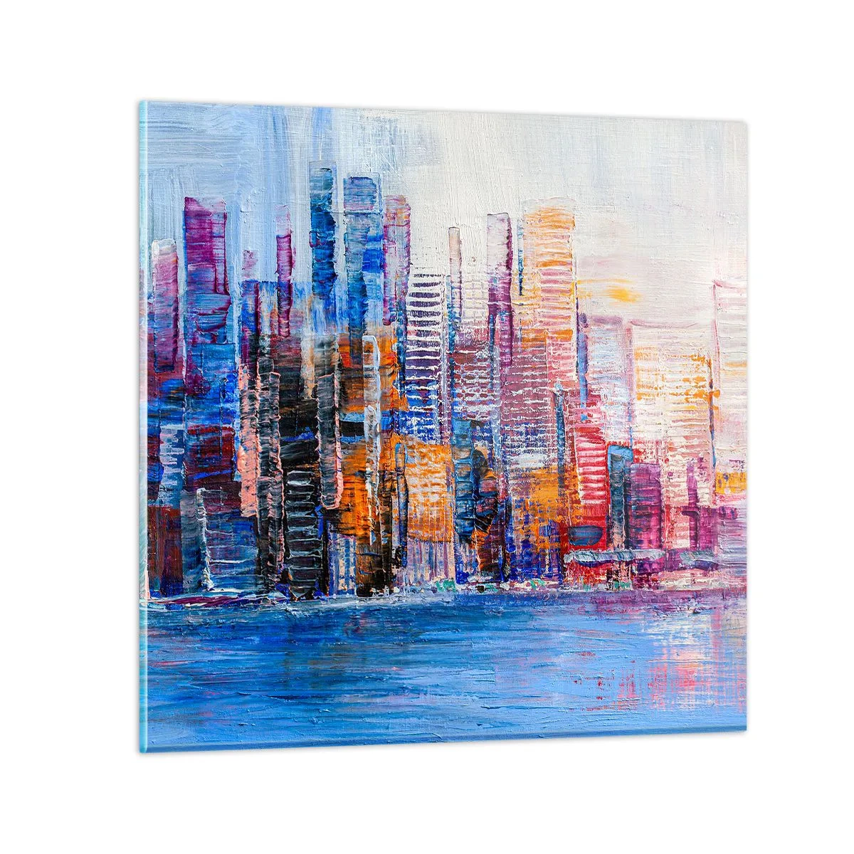 Glasbild - Bild auf glas - Fröhliche Metropole - 60x60 cm