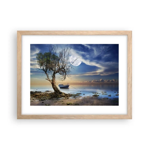 Poster in einem Rahmen aus heller Eiche - Ist das das Ende oder der Anfang? - 40x30 cm