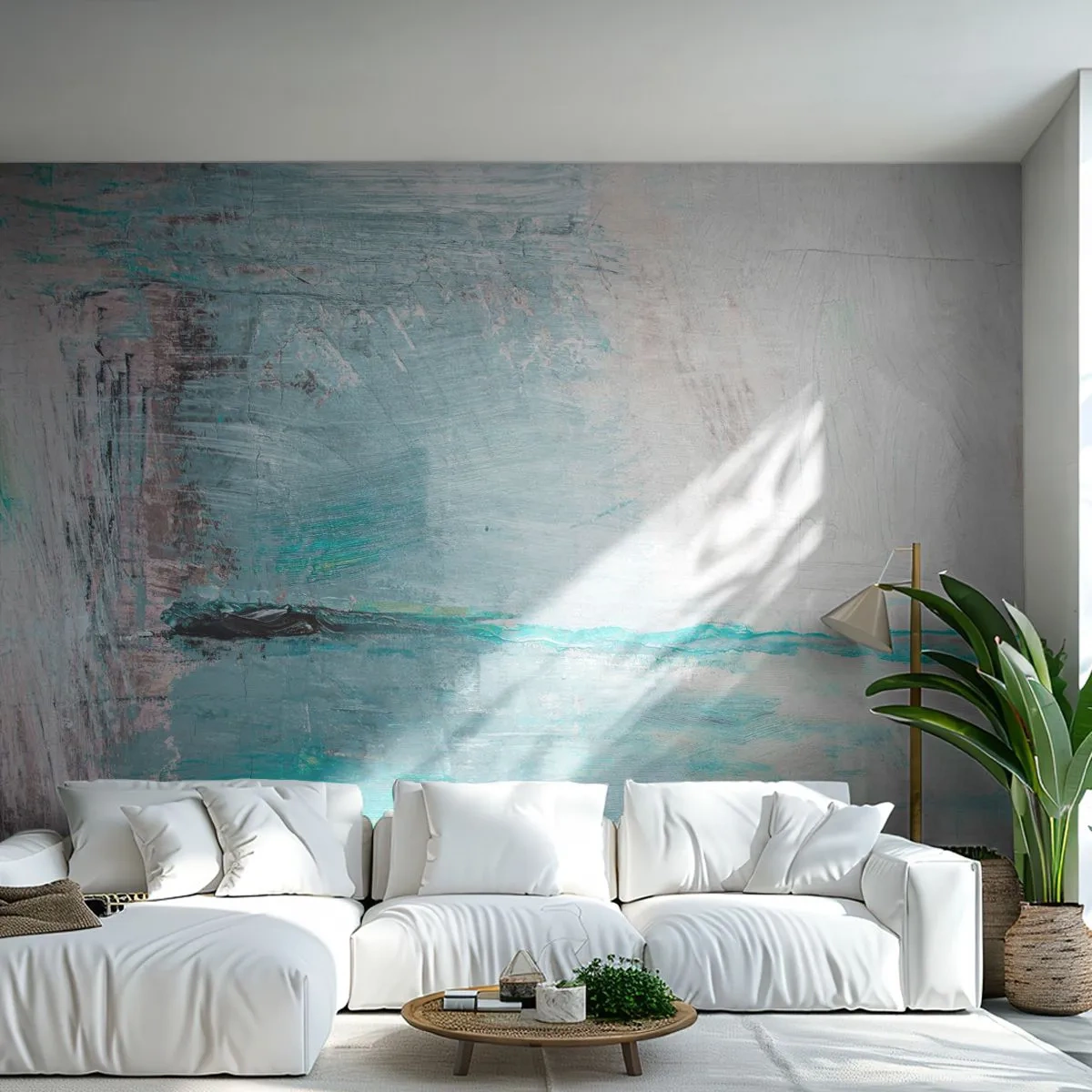 Fototapete Standard Eco - Horizontal in Blau - Abstraktion, Stück, Modernes Muster - 300x210 cm