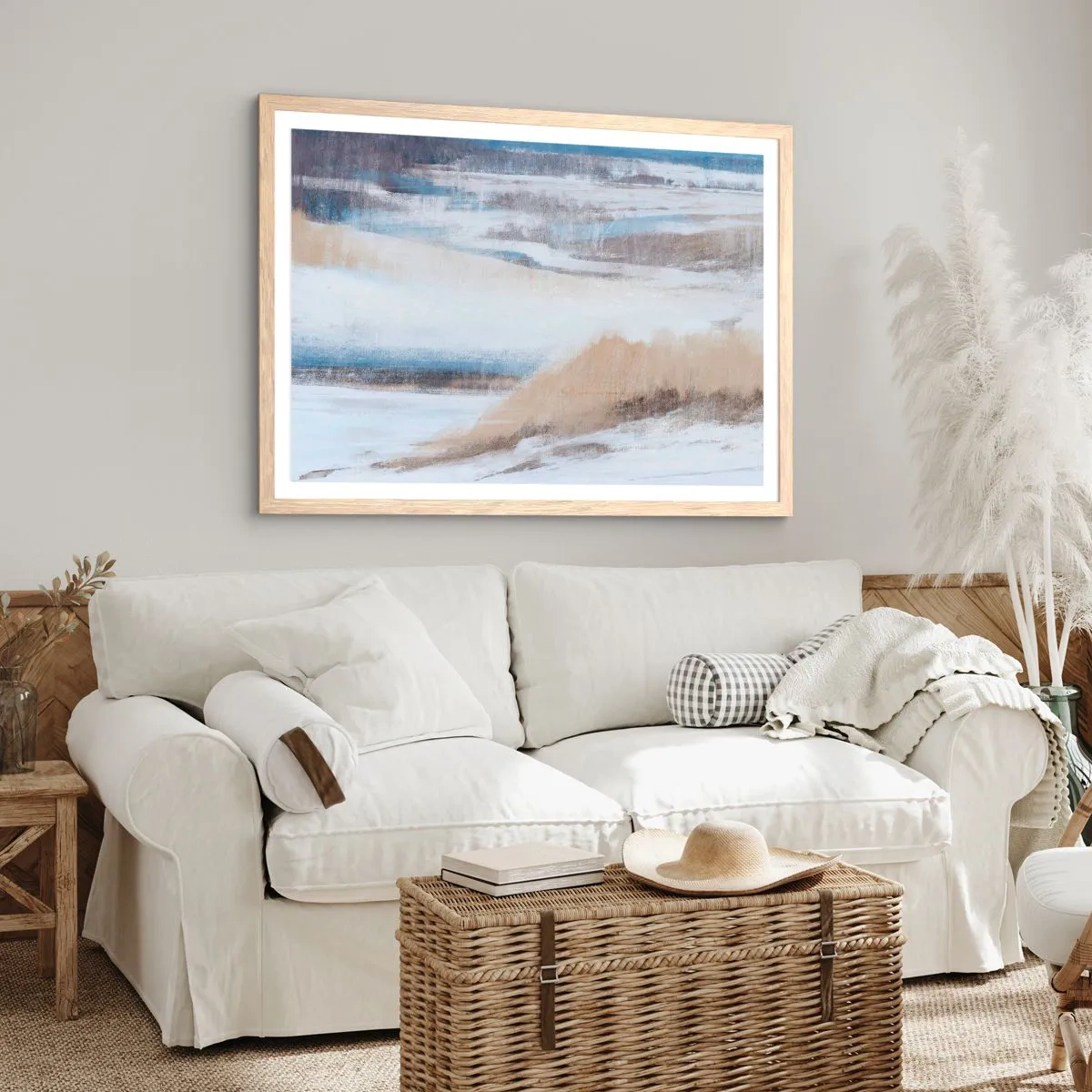 Poster in einem Rahmen aus heller Eiche - Winterkomposition - 40x30 cm