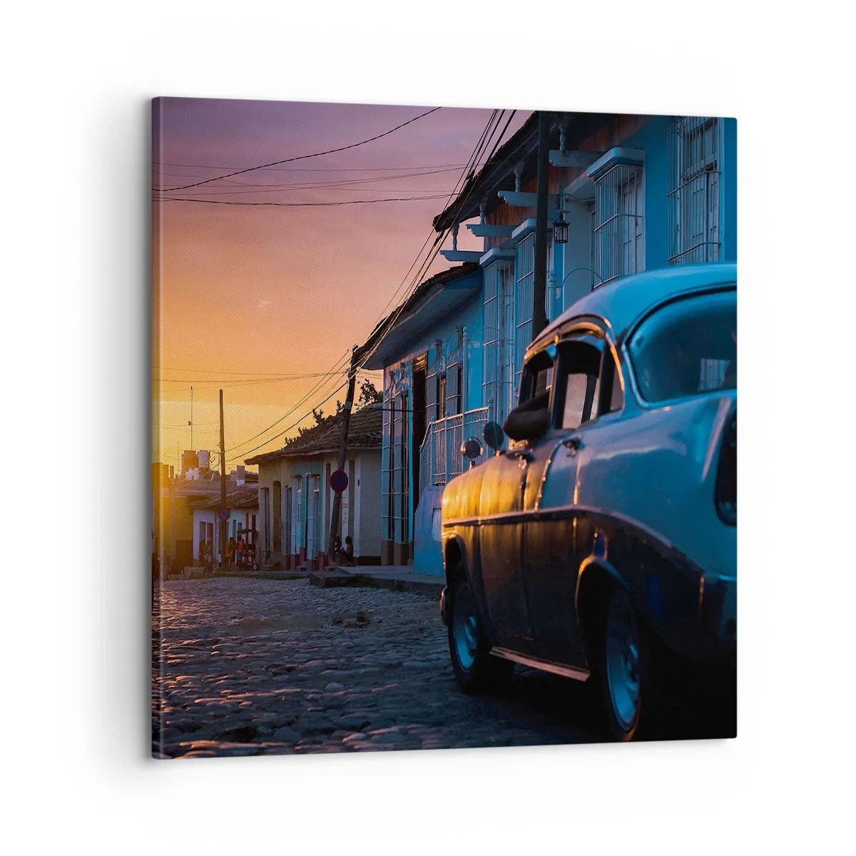 Bild auf Leinwand - Leinwandbild - Hier vergeht die Zeit - 60x60 cm