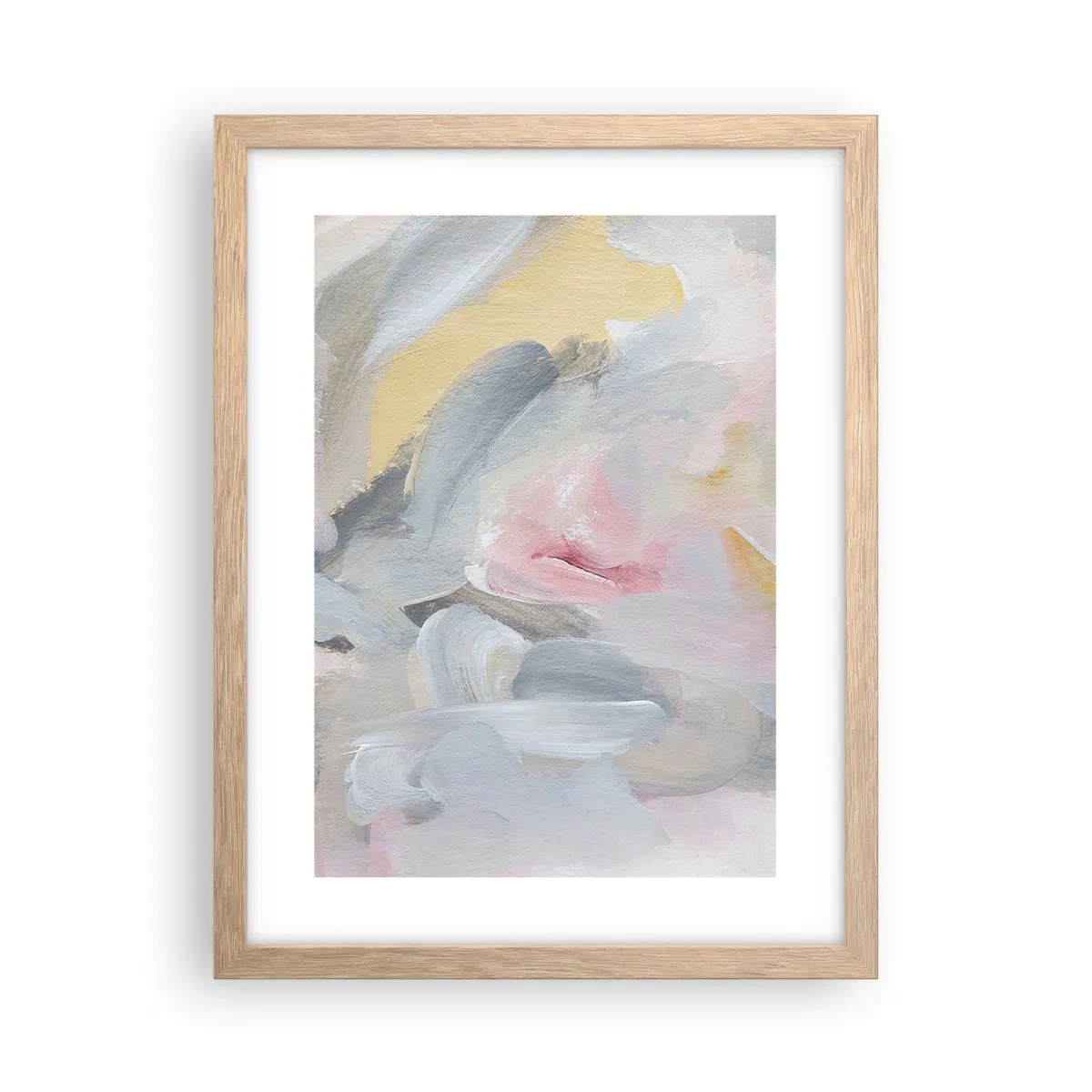 Poster in einem Rahmen aus heller Eiche - In einer Pastellwelt - 30x40 cm