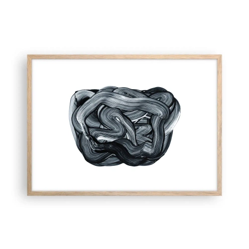 Poster in einem Rahmen aus heller Eiche - Es ist nicht so einfach - 70x50 cm