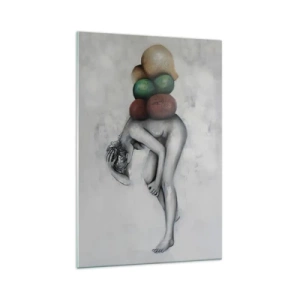 Glasbild - Bild auf glas - Last des Lebens - 70x100 cm