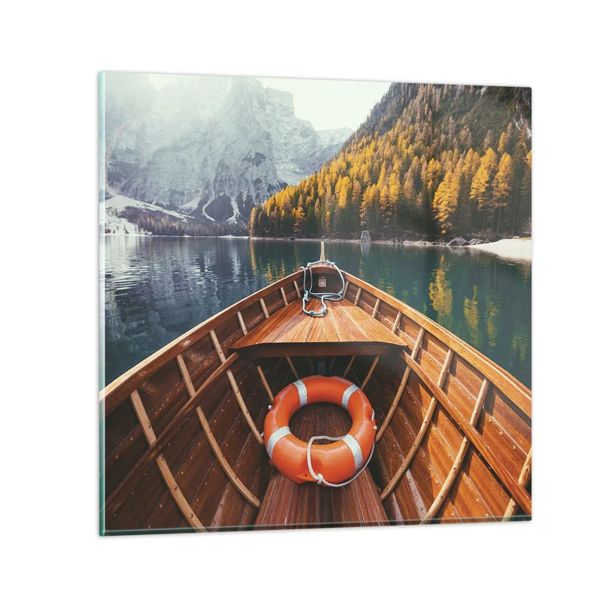 Glasbild - Bild auf glas - Bergreise - 50x50 cm