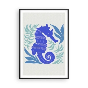 Poster in einem schwarzem Rahmen - Auf einer Unterwasserwiese - 70x100 cm