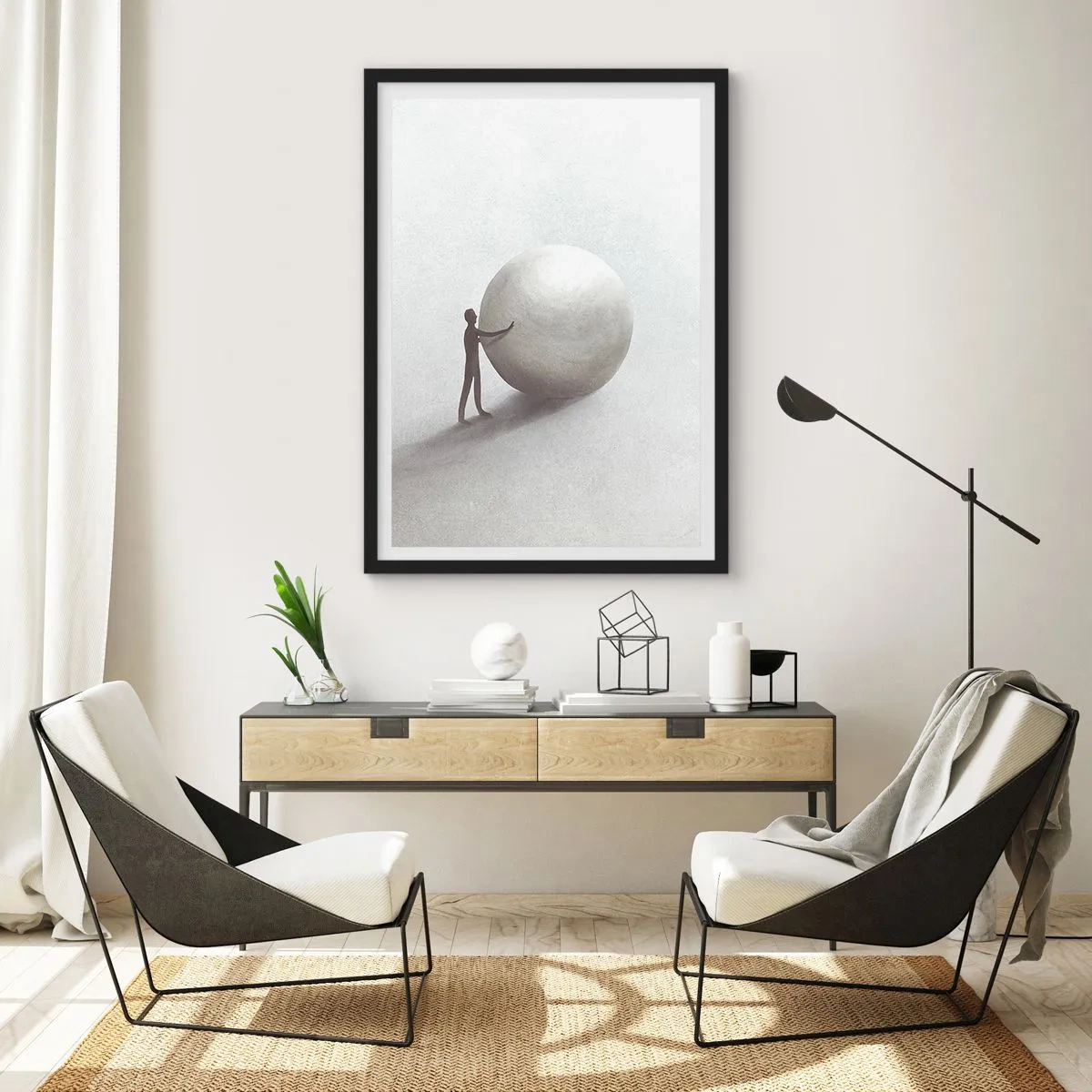 Poster in einem schwarzem Rahmen - Das Spiel des Lebens - 30x40 cm