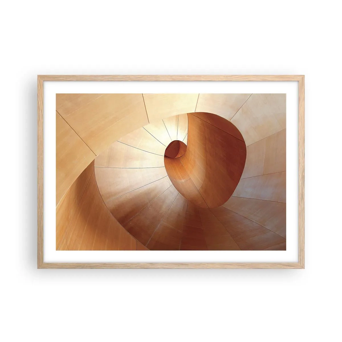 Poster in einem Rahmen aus heller Eiche - Architektonische Serpentine - 70x50 cm