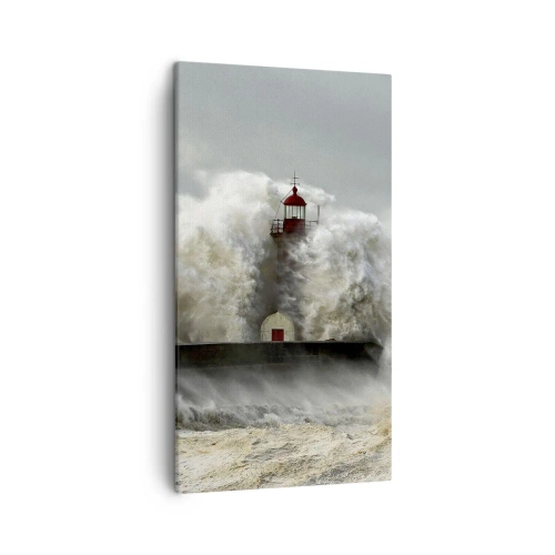 Bild auf Leinwand - Leinwandbild - Die Wut des Ozeans - 45x80 cm