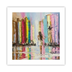 Poster - Folge mir - 40x40 cm