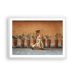 Poster in einem weißen Rahmen - Hippie-Stil - 70x50 cm