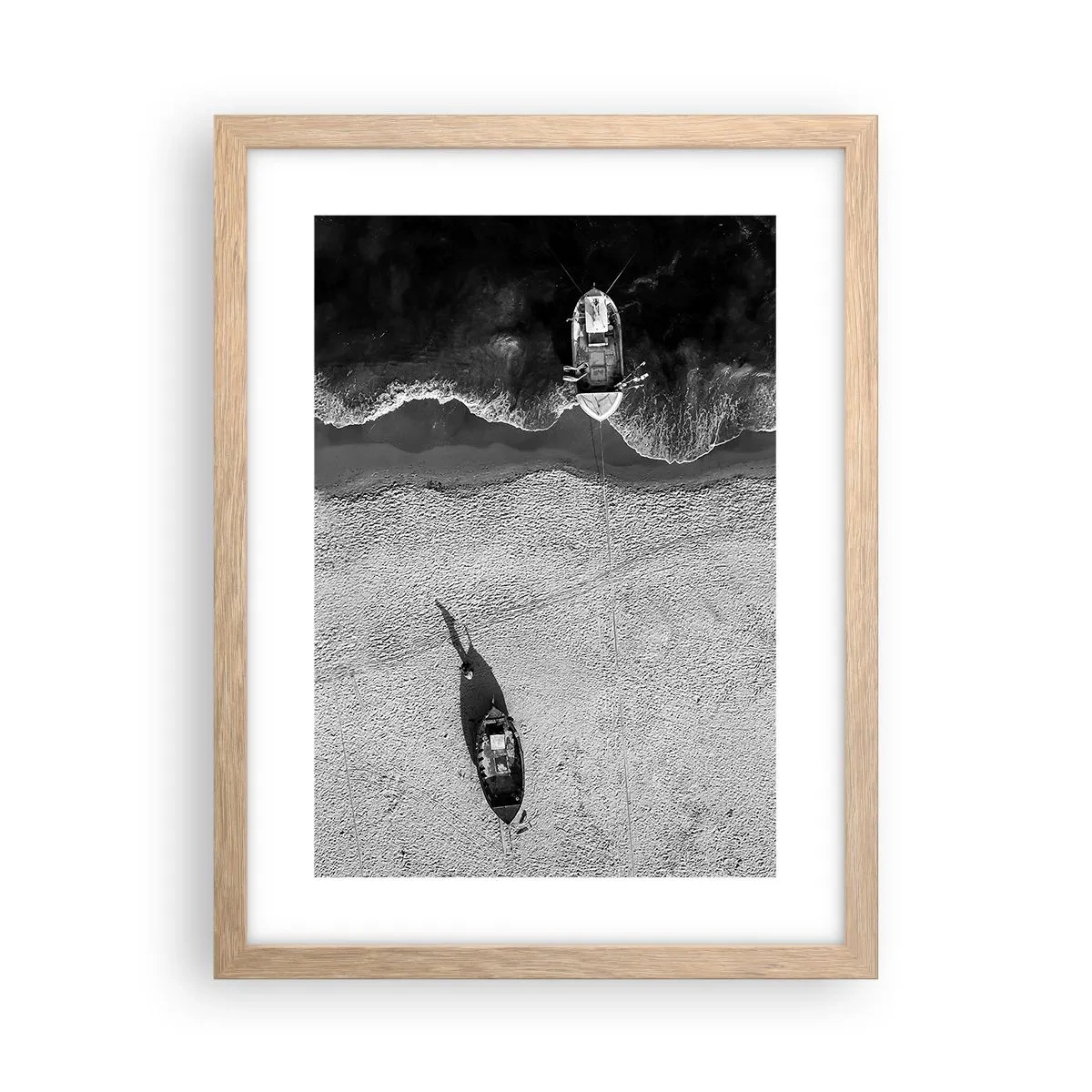 Poster in einem Rahmen aus heller Eiche - Immer noch am Ufer… - 30x40 cm
