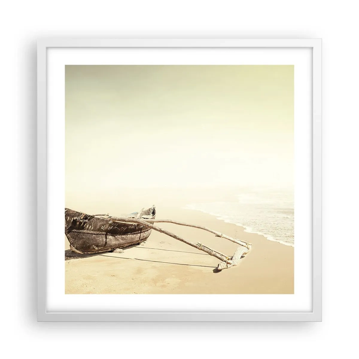 Poster in einem weißen Rahmen - Erinnerung an die Südsee - 50x50 cm