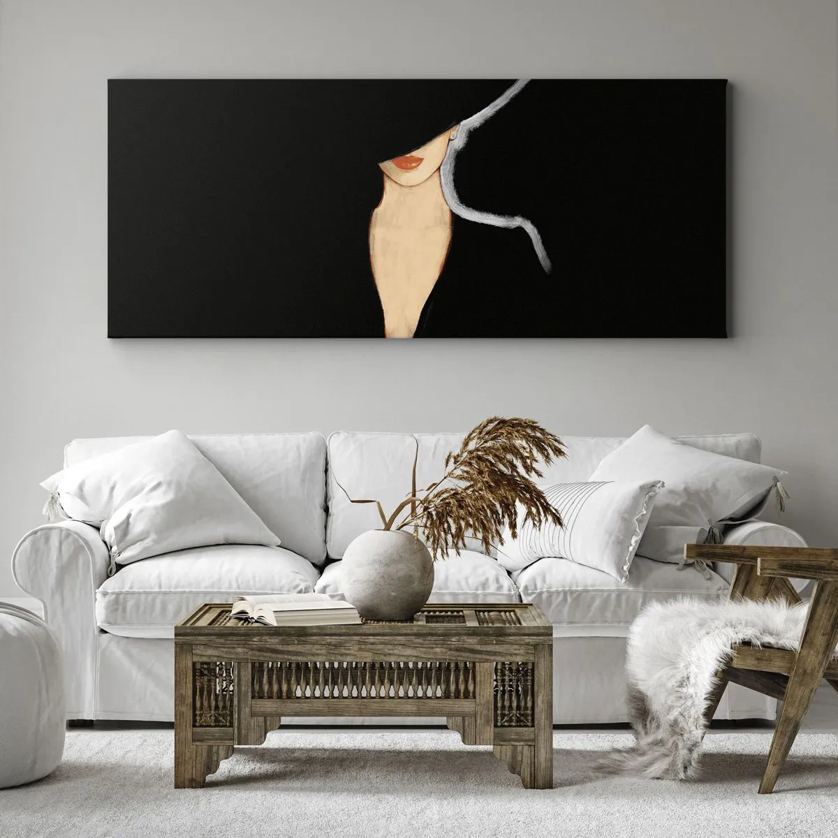 Bild auf Leinwand - Leinwandbild - Eleganz und Stil - 90x30 cm