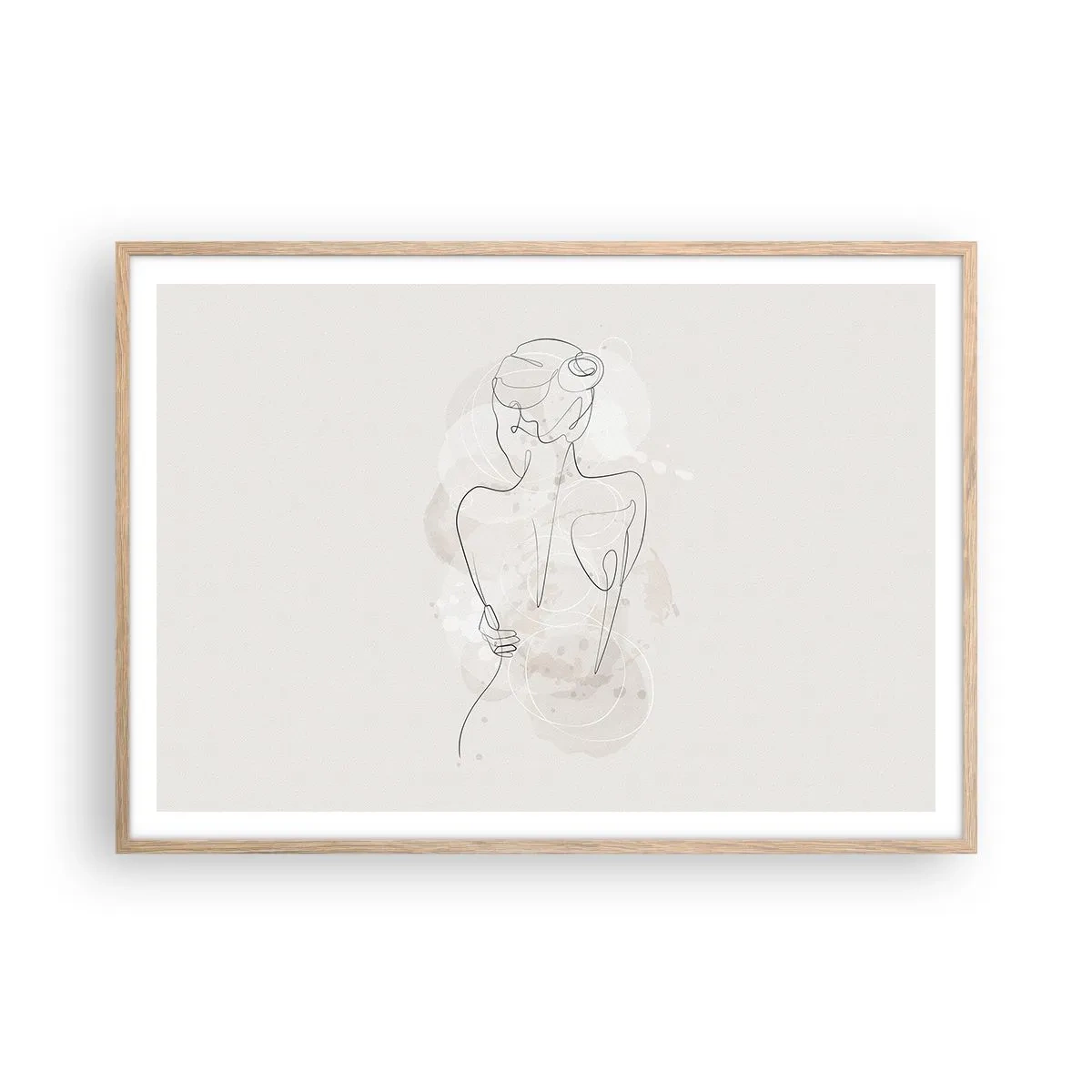 Poster in einem Rahmen aus heller Eiche - Wie ein sensibles Instrument - 100x70 cm