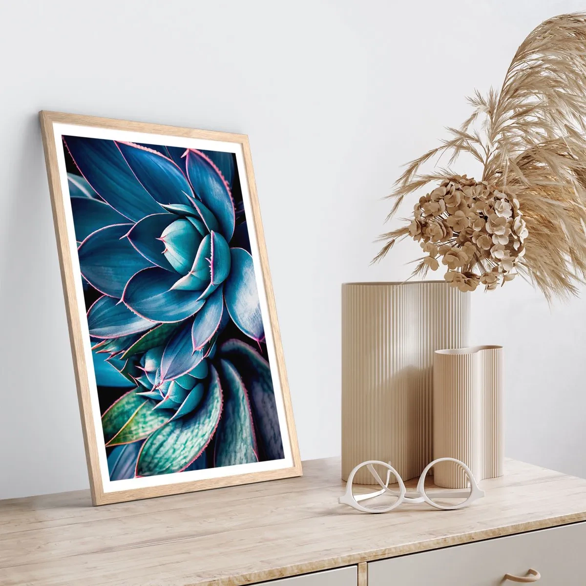 Poster in einem Rahmen aus heller Eiche - Lebenskraft - 40x50 cm