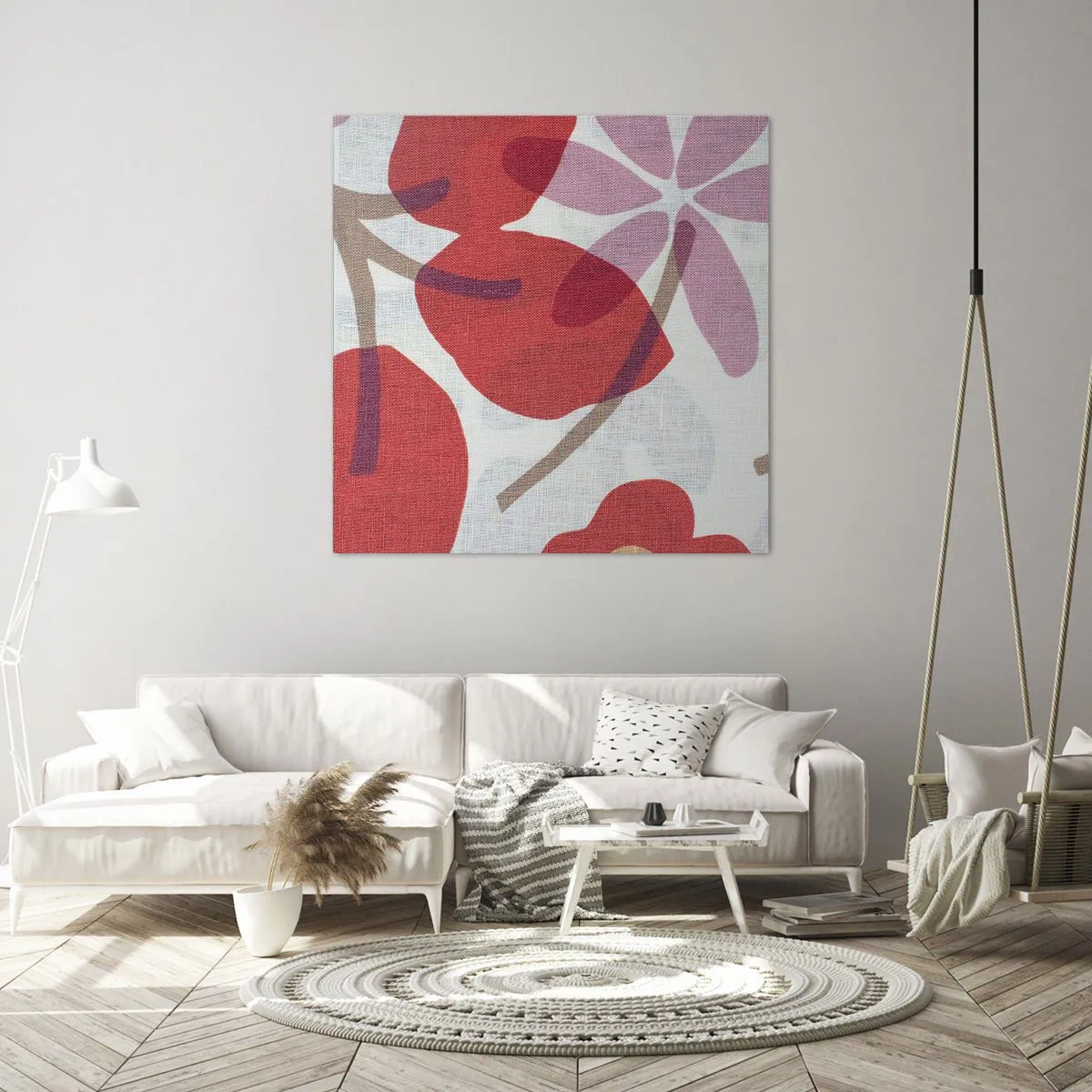 Bild auf Leinwand - Leinwandbild - Blumenarrangement in Rosa - 40x40 cm
