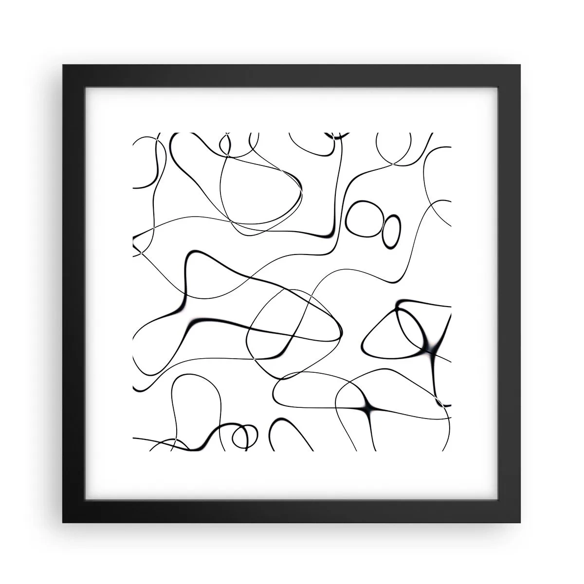 Poster in einem schwarzem Rahmen - Lebenswege, Wechselfälle - 30x30 cm