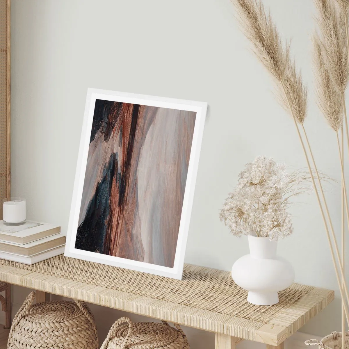 Poster in einem weißen Rahmen - Ruhiges Tal - 40x50 cm