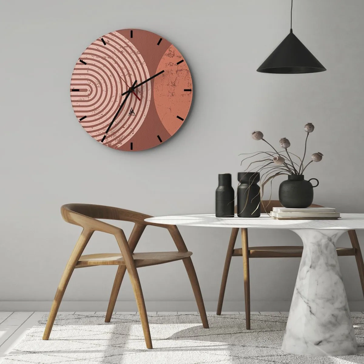 Wanduhr - Glasuhr - Enge Beziehung - 40x40 cm
