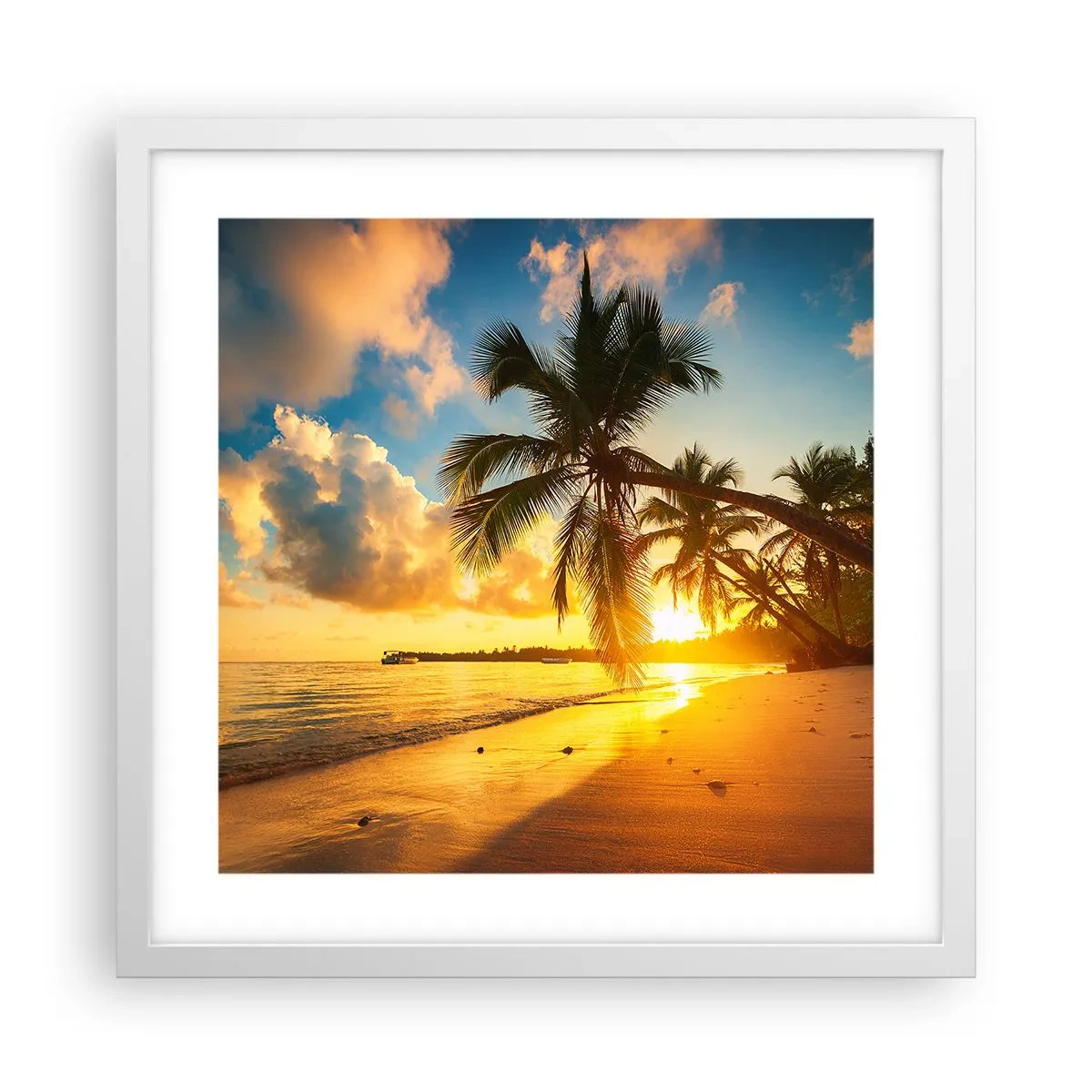 Poster in einem weißen Rahmen - Karibischer Traum - 40x40 cm