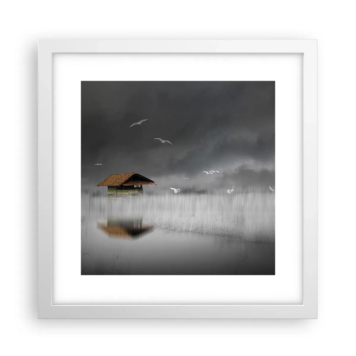 Poster in einem weißen Rahmen - Schutz vor Regen - 30x30 cm