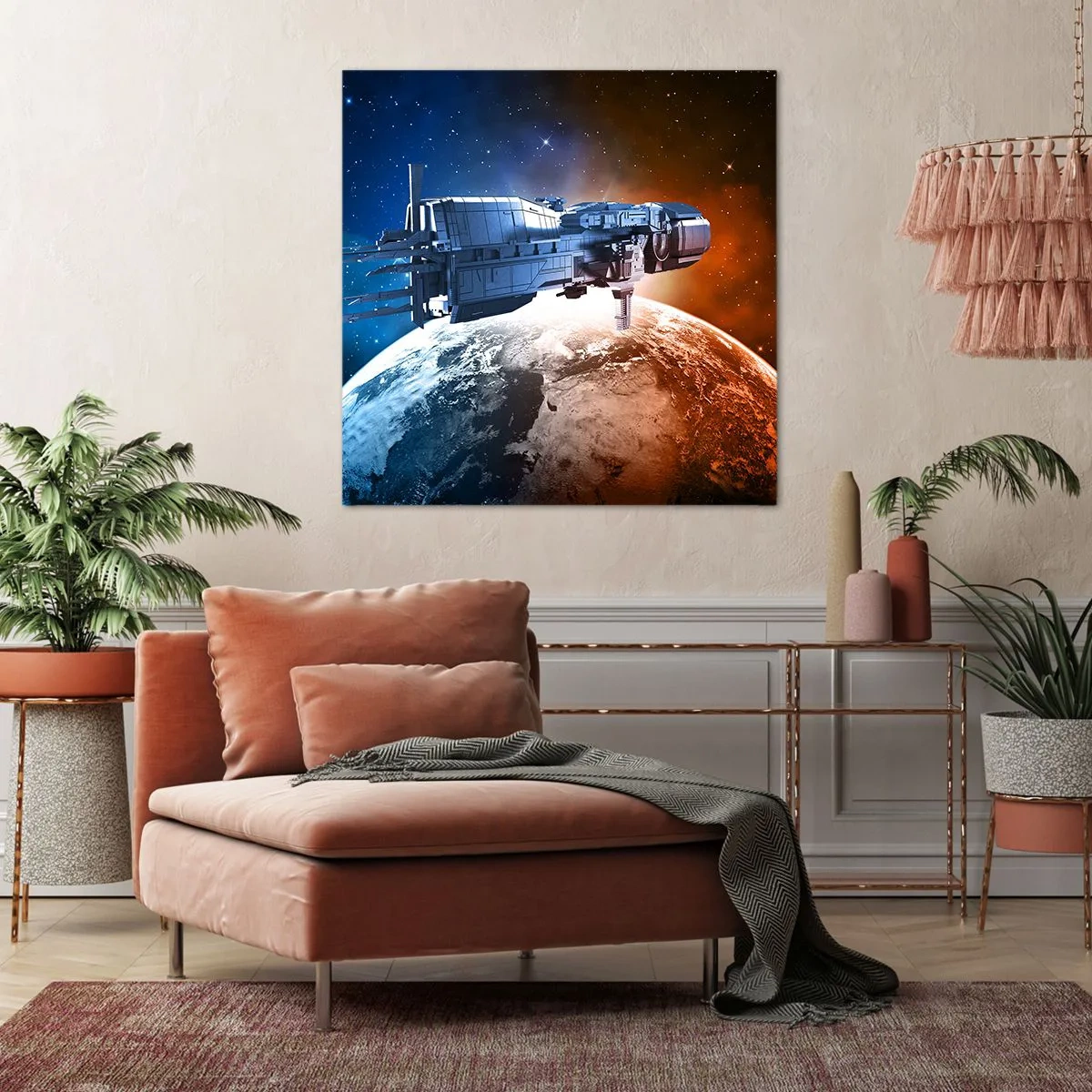 Bild auf Leinwand - Leinwandbild - Ein aufmerksamer Beobachter - 50x50 cm