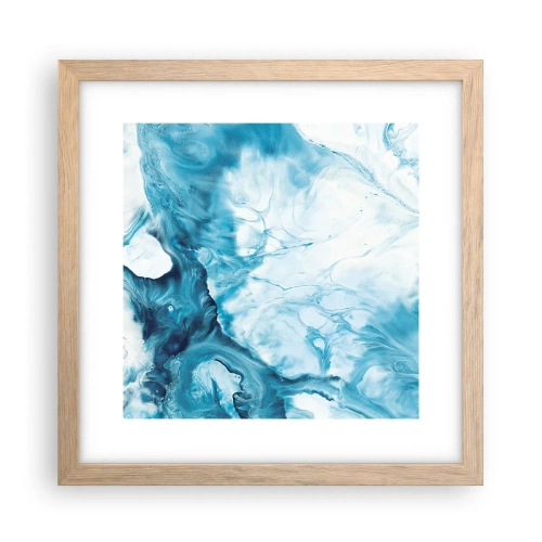 Poster in einem Rahmen aus heller Eiche - Blaues Konzert - 30x30 cm