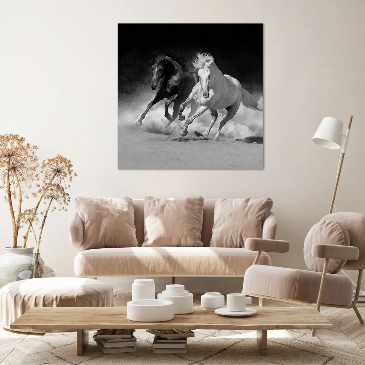 Bild auf Leinwand - Leinwandbild - Galopp der Freiheit - 40x40 cm