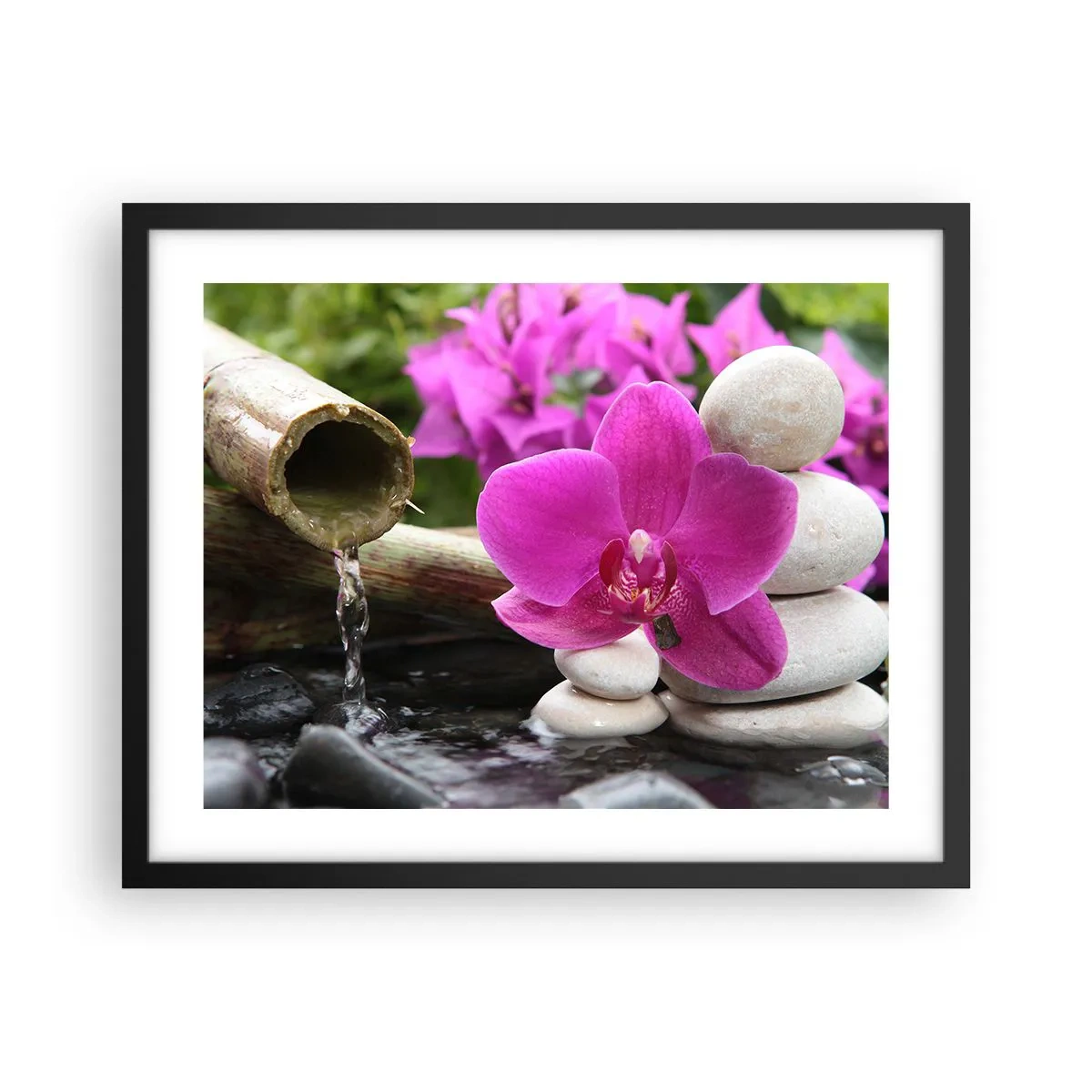 Poster in einem schwarzem Rahmen - Du ruhst dich schon aus - 50x40 cm