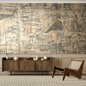 Fototapete Premium Canvas - Es wartet darauf, entschlüsselt zu werden - Grafik, Stück, Abstraktion - 250x175 cm