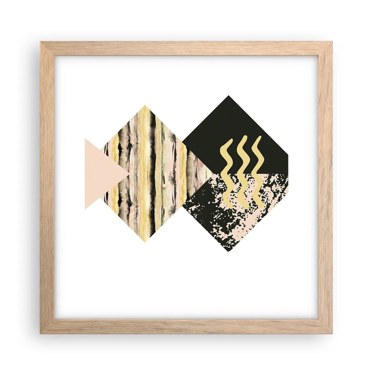 Poster in einem Rahmen aus heller Eiche - Es ist nicht so einfach - 30x30 cm