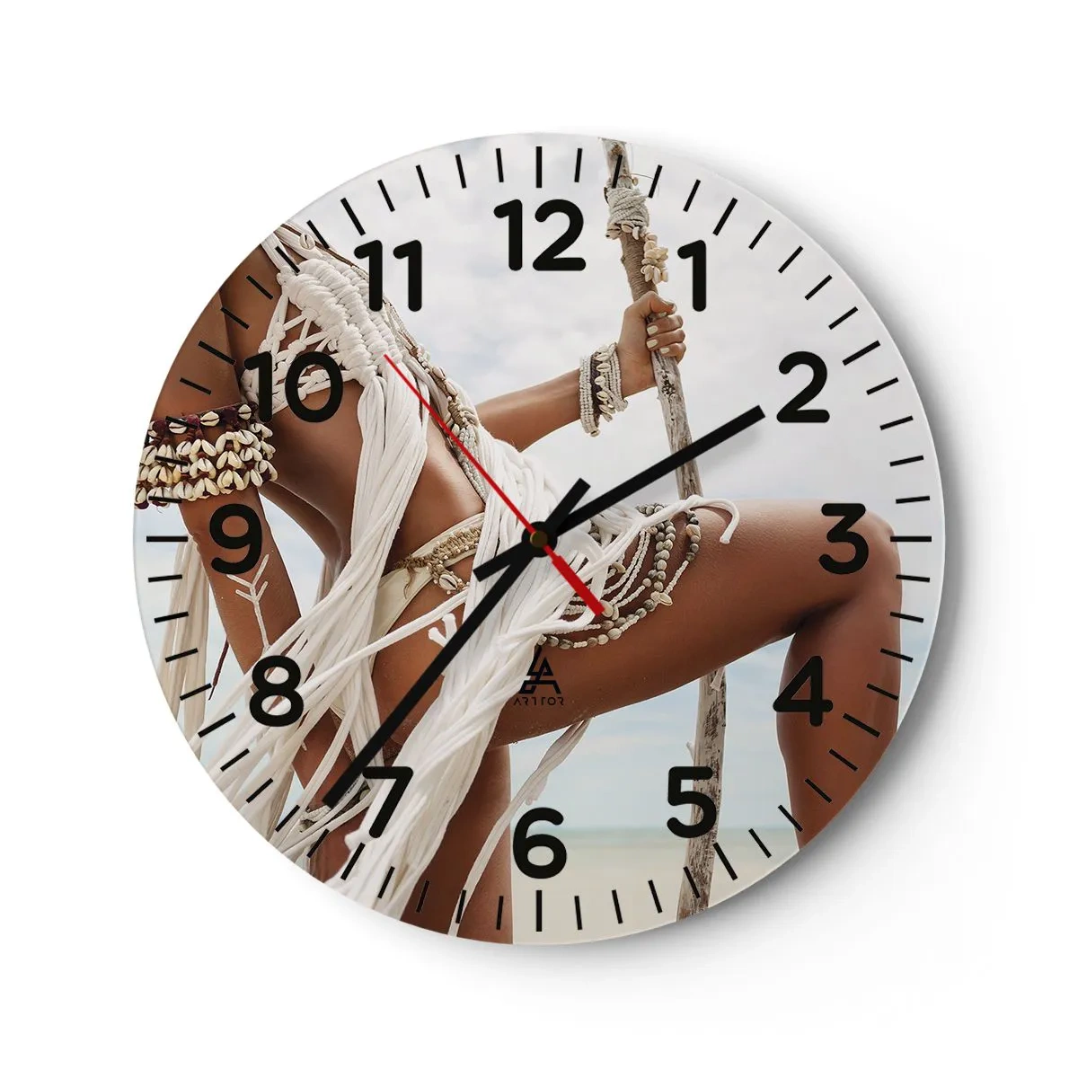 Wanduhr - Glasuhr - Eine Priesterin der Sonne - 30x30 cm