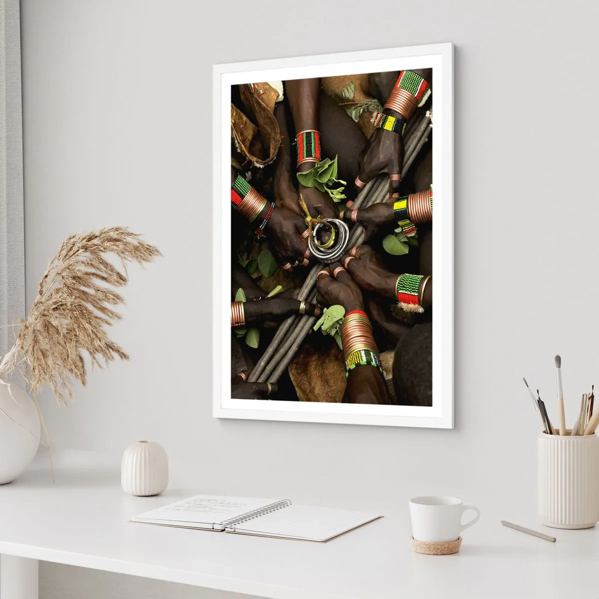 Poster in einem weißen Rahmen - Wir sind zusammen - 50x70 cm