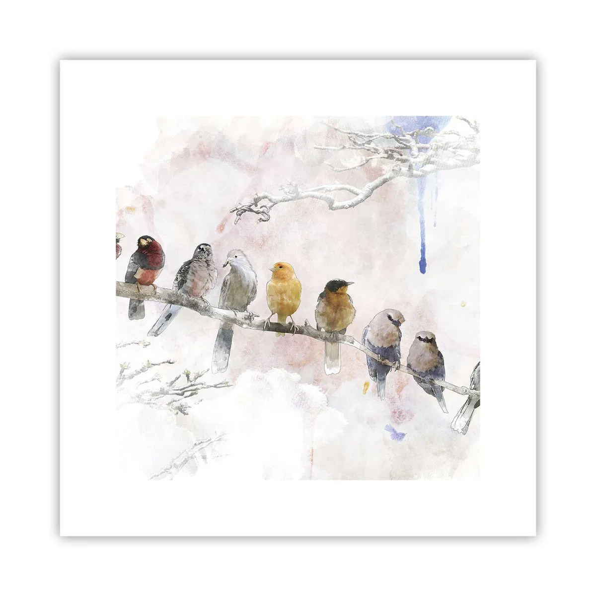 Poster - Geflügeltes Treffen - 30x30 cm