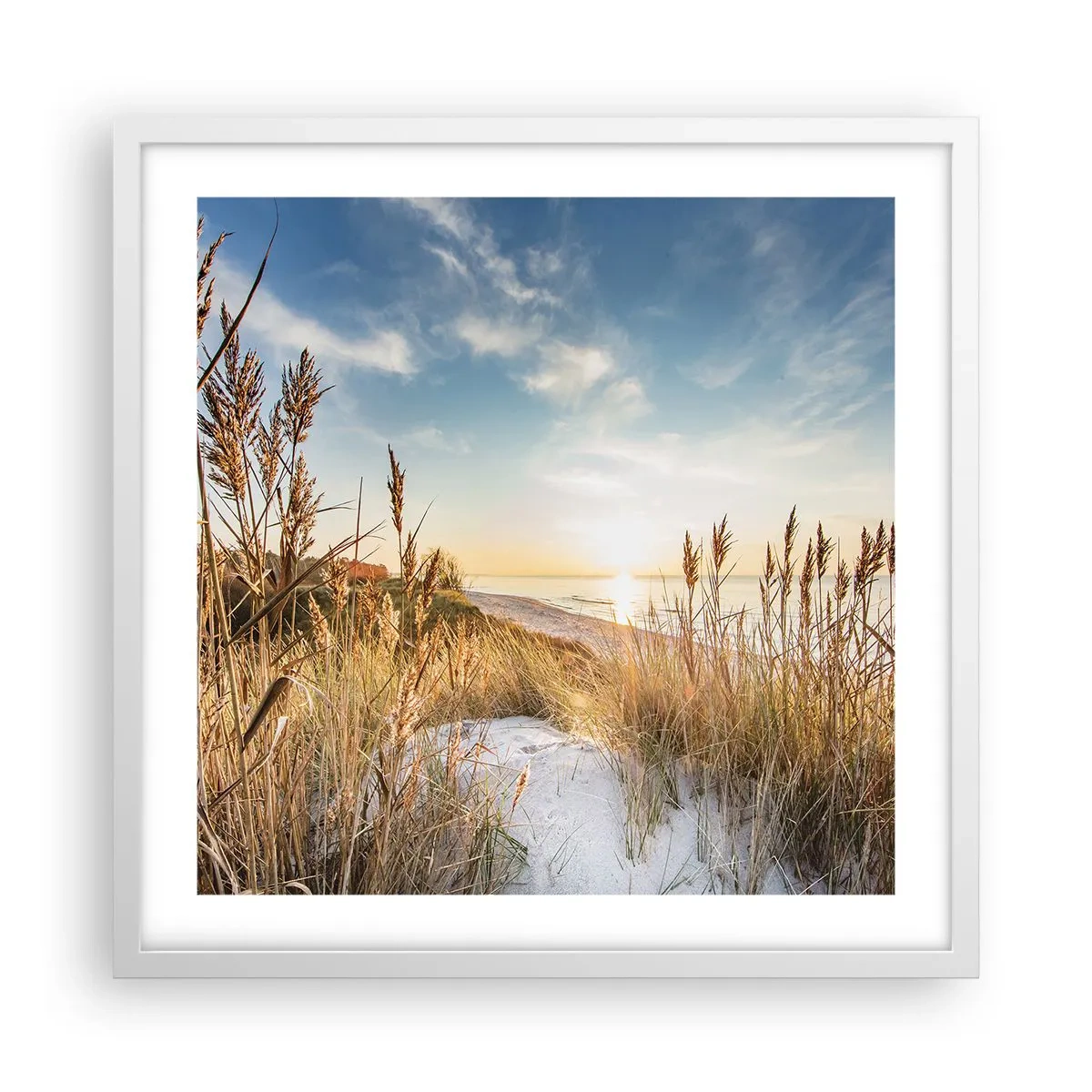Poster in einem weißen Rahmen - Nordstrand - 50x50 cm
