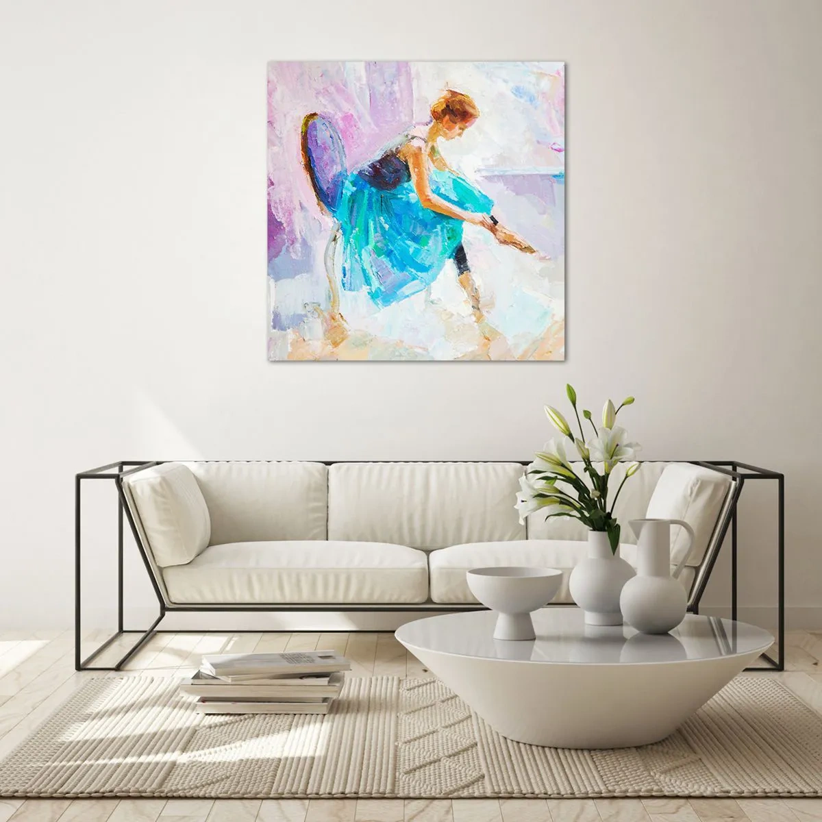 Glasbild - Bild auf glas - Unbeschreibliche Anmut, subtiler Charme - 40x40 cm