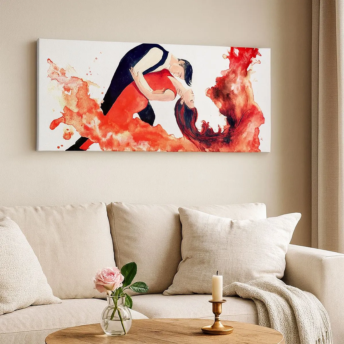 Bild auf Leinwand - Leinwandbild - Tango - eine sinnliche Welle - 100x40 cm