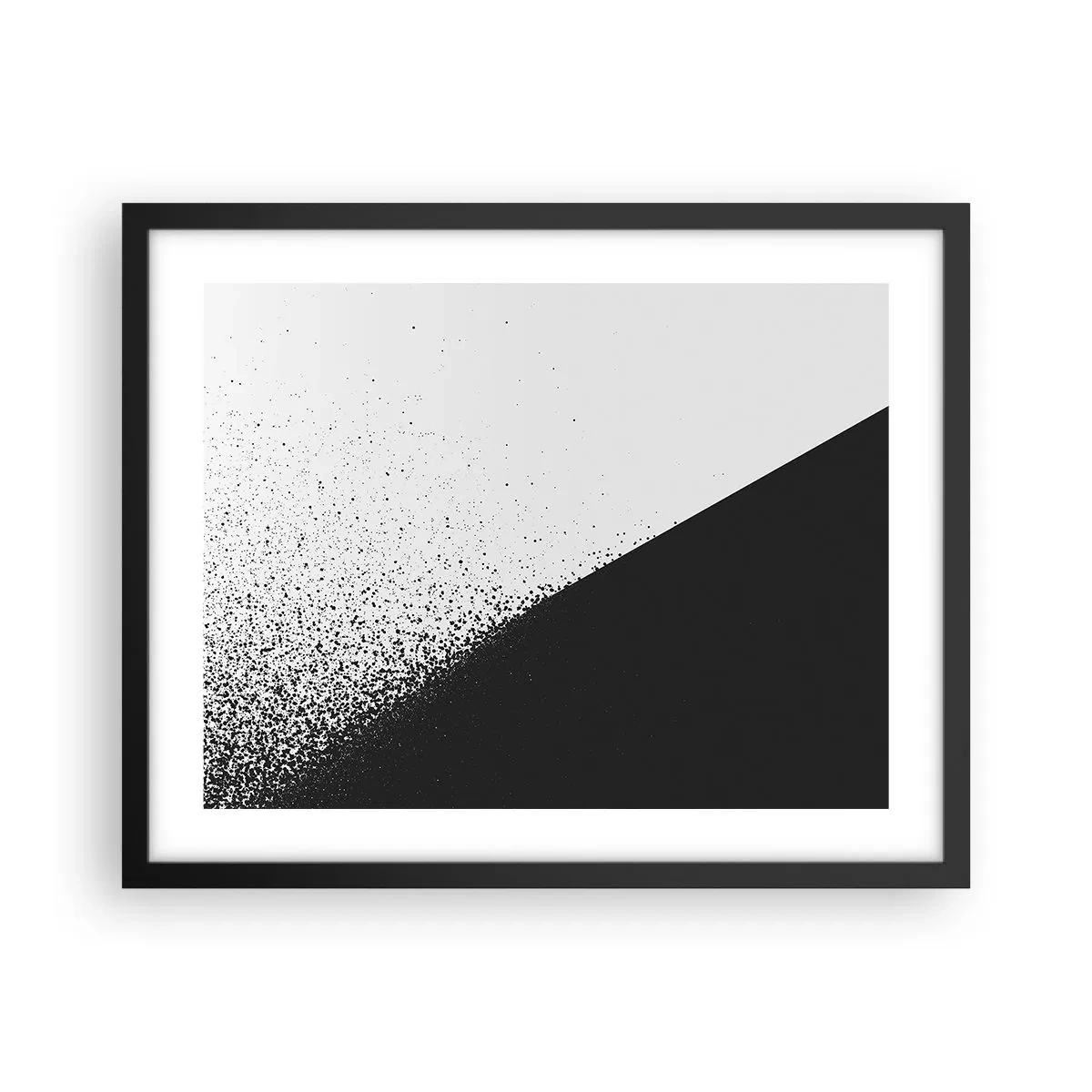 Poster in einem schwarzem Rahmen - Immer schneller, immer mehr - 50x40 cm