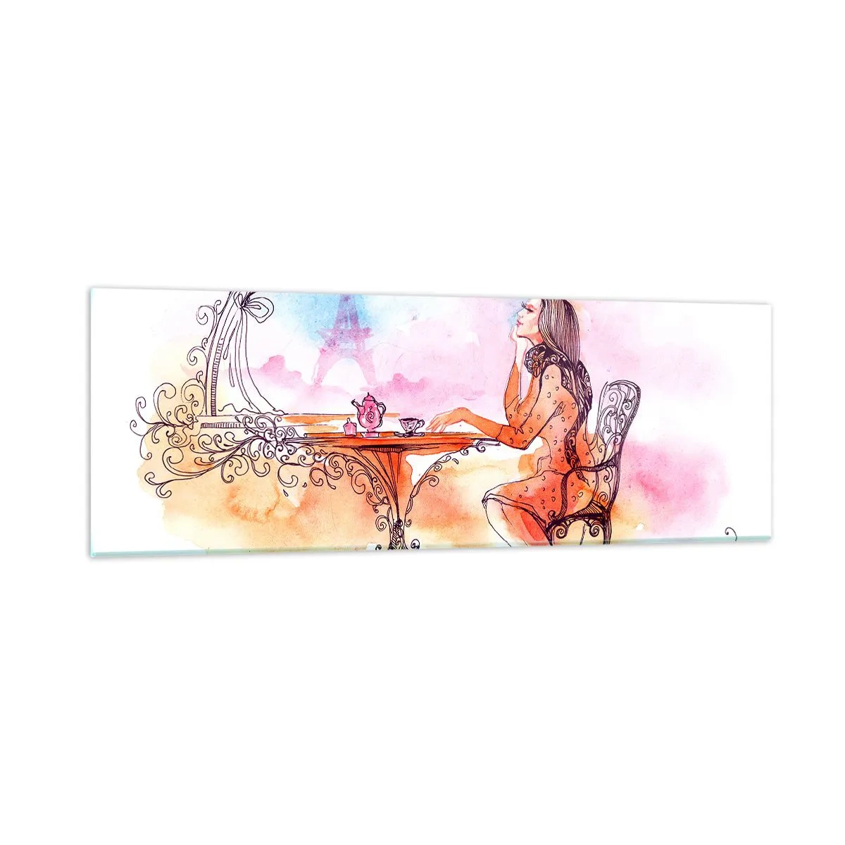Glasbild - Bild auf glas - Pariser Chic - 90x30 cm