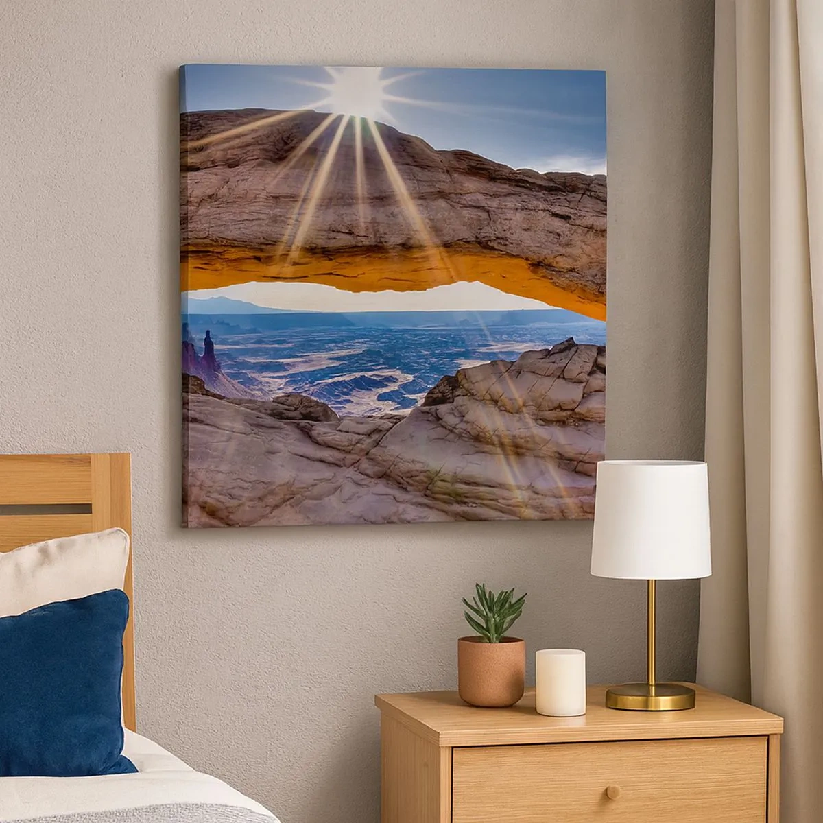 Bild auf Leinwand - Leinwandbild - Durch das Felsentor - 30x30 cm