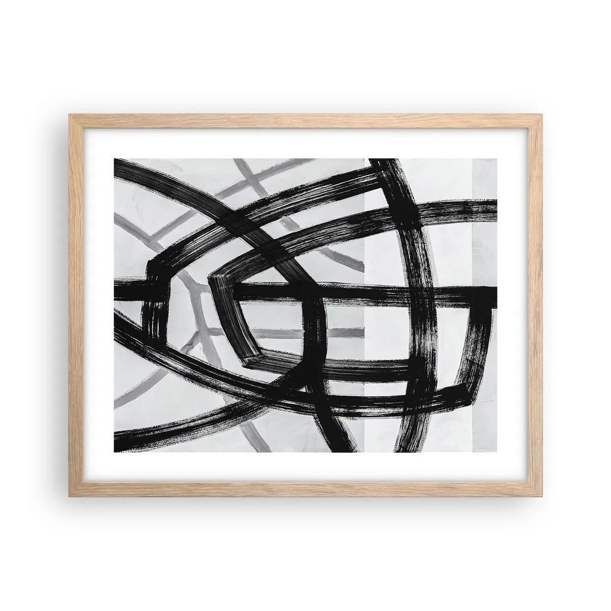 Poster in einem Rahmen aus heller Eiche - Bautiefe - 50x40 cm