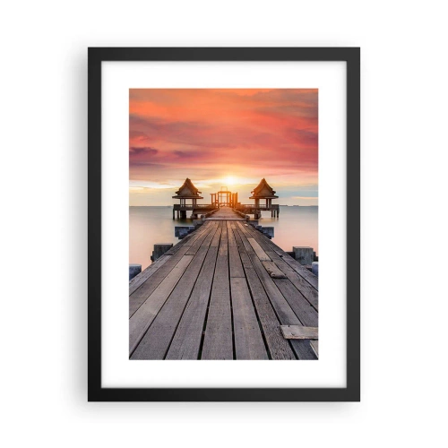 Poster in einem schwarzem Rahmen - Westen im Osten - 30x40 cm