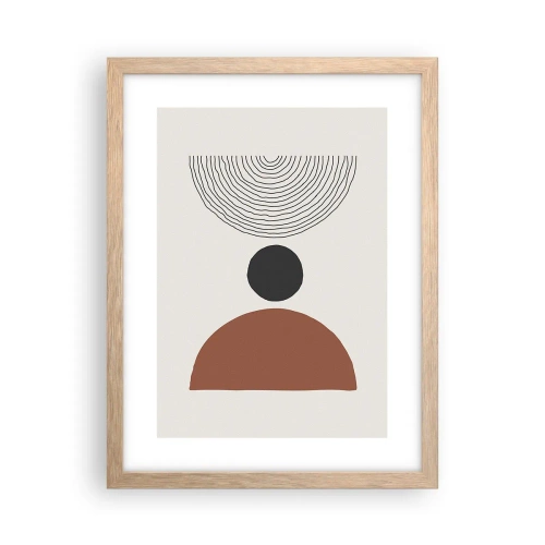 Poster in einem Rahmen aus heller Eiche - Das Zentrum der Aufmerksamkeit - 30x40 cm