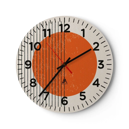 Wanduhr - Glasuhr - Immer die Sonne - 40x40 cm