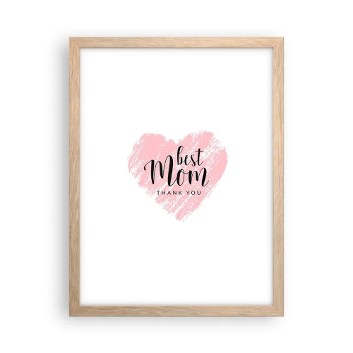 Poster in einem Rahmen aus heller Eiche - Immer der richtige Moment - 30x40 cm